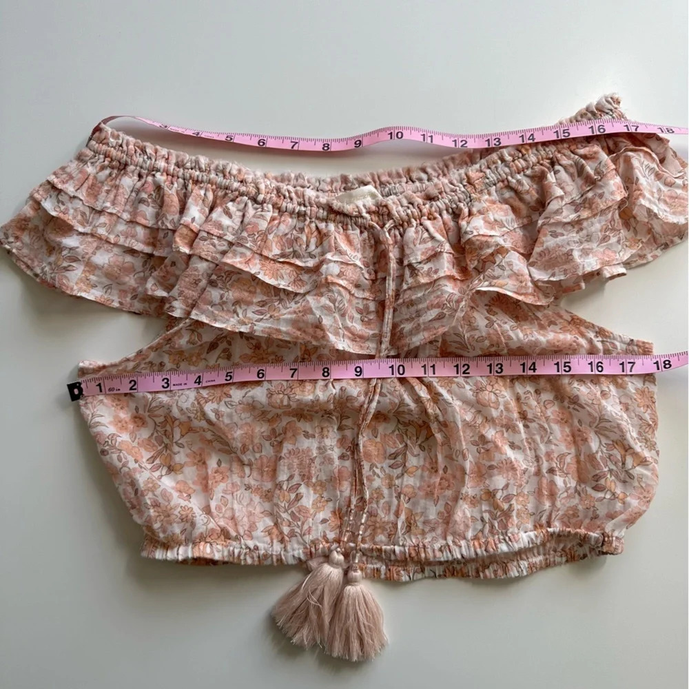 LoveShackFancy Floral Ruffle Shirt Size Large - Picture 5 of 15